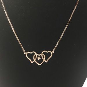 925 Sterling Silver 3 heart necklace.